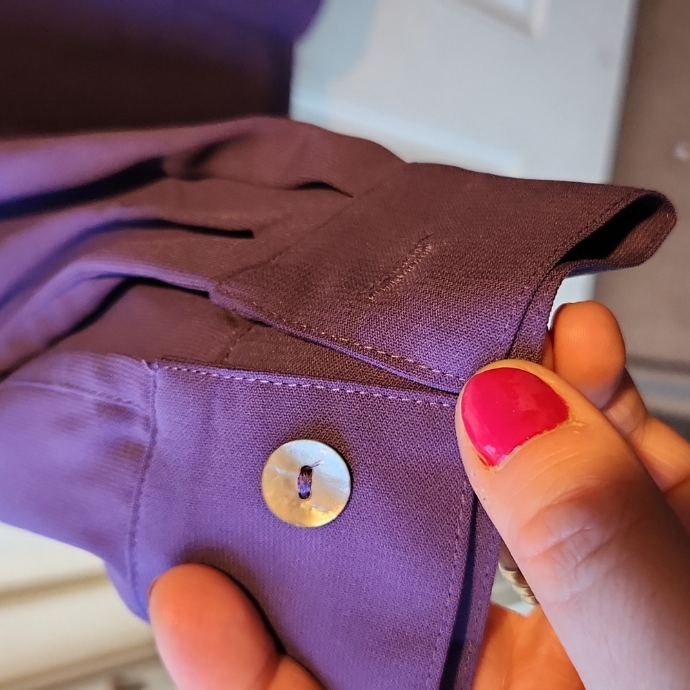 Dressbarn Purple Button-Up Blouse Size 2X - Picture 4 of 6